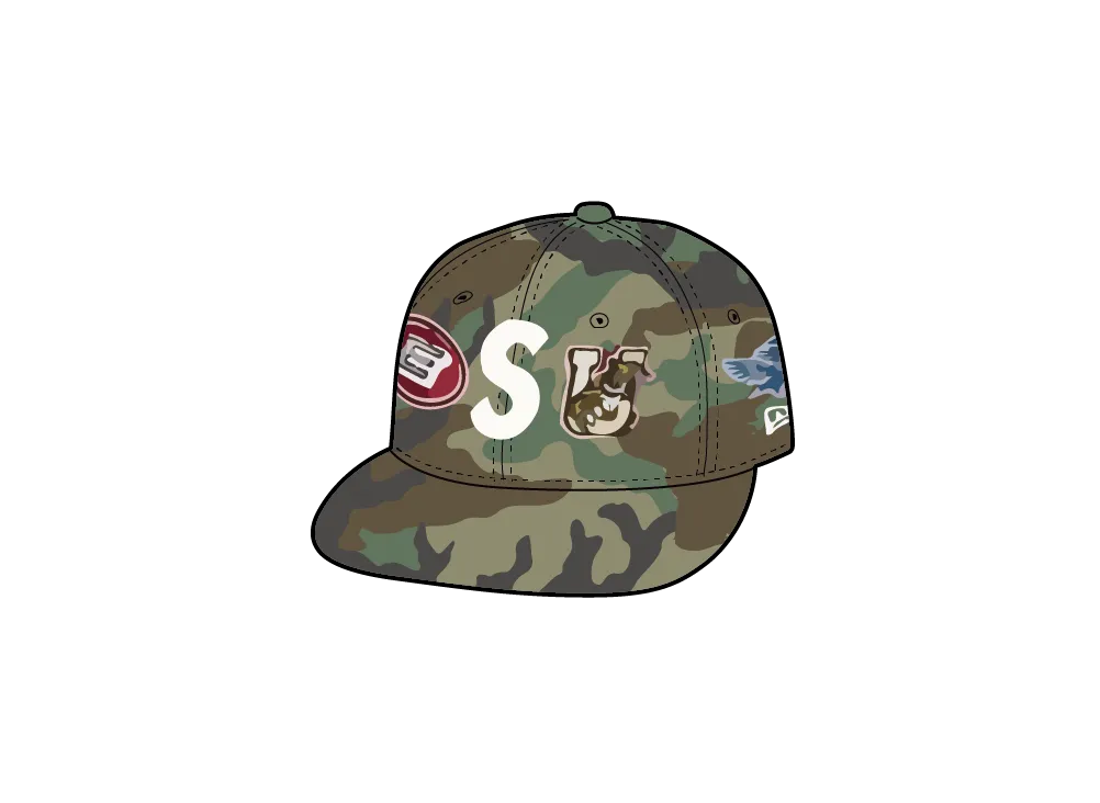 Supreme Mascots S Logo New Era "Woodland Camo"