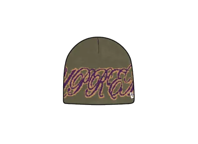 Supreme New Era Cursive Beanie "Olive"