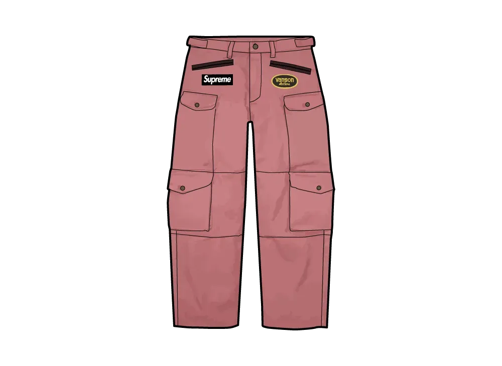 Supreme x Vanson Leathers Cordura Pant "Pink"