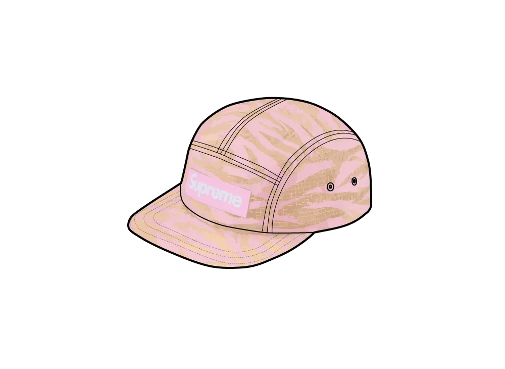 Supreme Tiger Camo Ripstop Camp Cap "Pink"