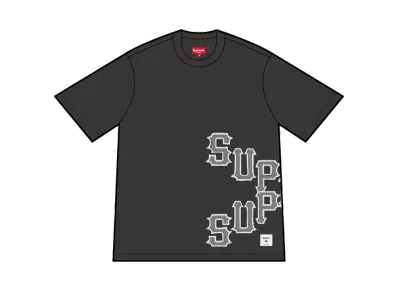 Supreme Cracked Spellout S/S Top "Washed Black"