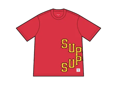 Supreme Cracked Spellout S/S Top "Washed Red"
