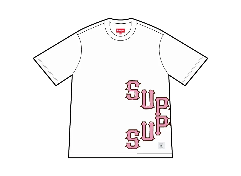 Supreme Cracked Spellout S/S Top "Washed White"