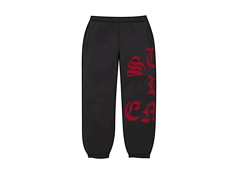 シュプリーム カットアウト スウェットパンツ "ブラック"