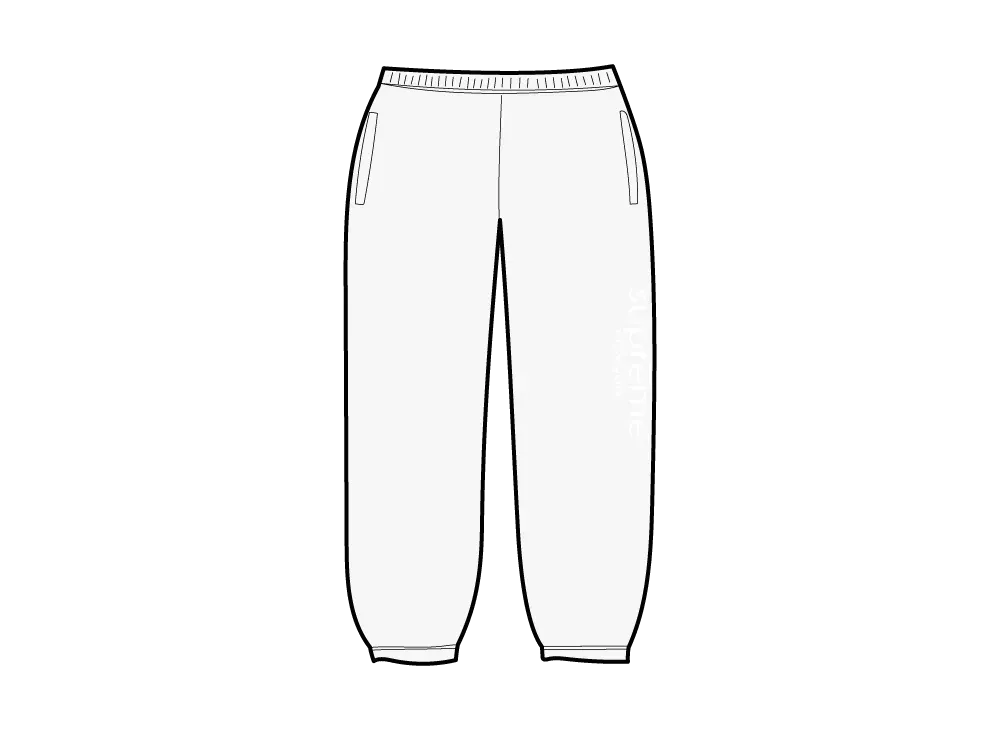 Supreme Classic Logo Sweatpant "White"