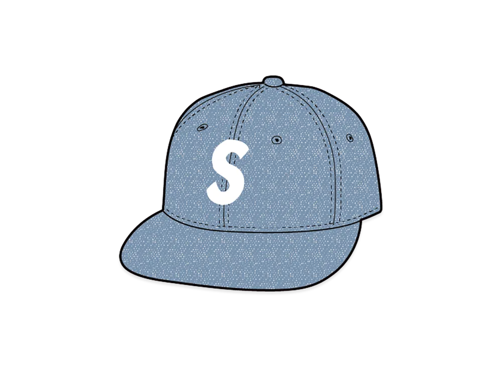 Supreme Pigment Coated S Logo 6-Panel "Light Blue"