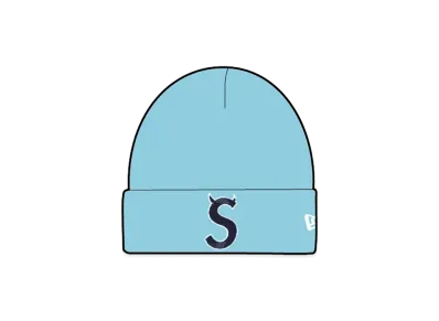 Supreme New Era Devil S Logo Beanie "Light Blue"