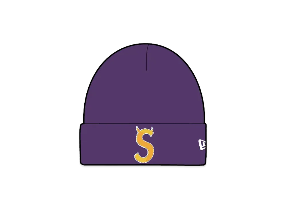 Supreme New Era Devil S Logo Beanie "Purple"