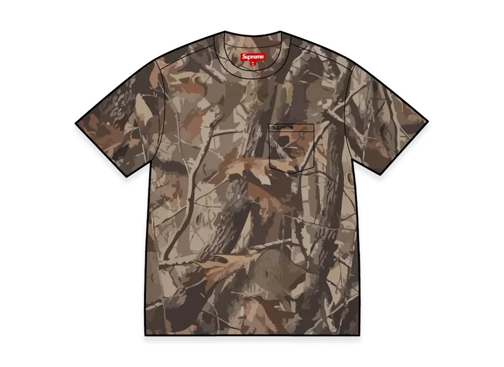 Supreme S/S Pocket Tee "Realtree Hardwoods Camo"