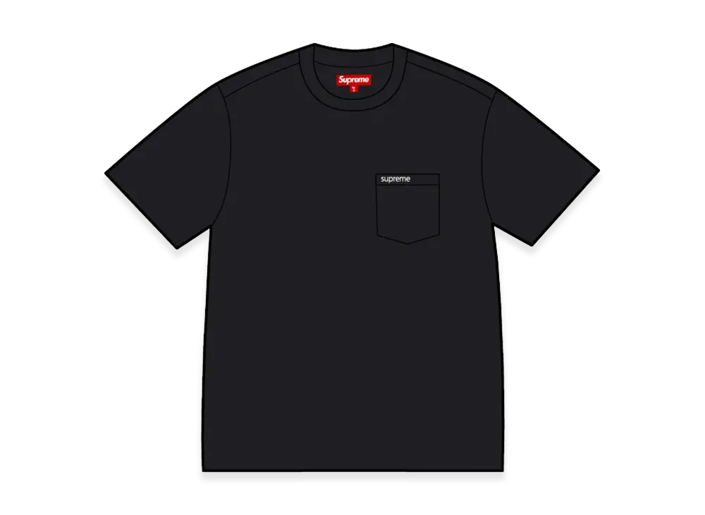 シュプリーム ショートスリーブ ポケットTシャツ "ブラック"