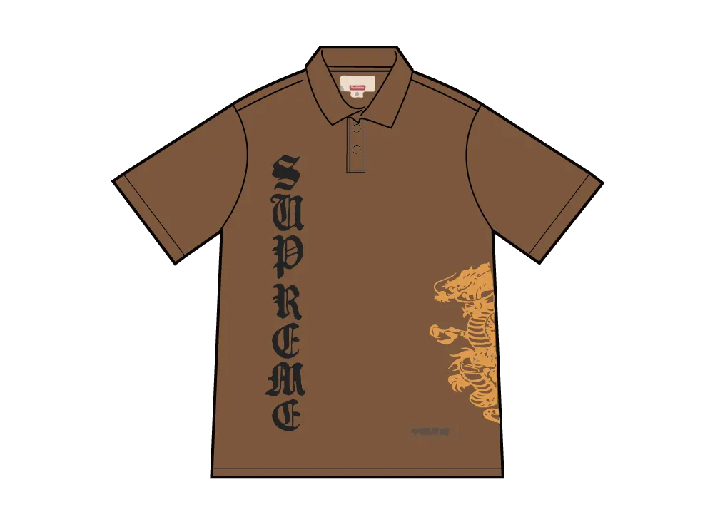 Supreme x The Great China Wall Dragon Polo "Brown"