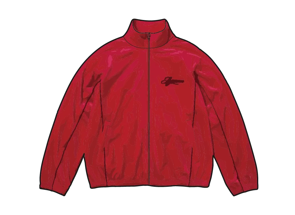 Supreme Velour Mesh Track Jacket "Red"