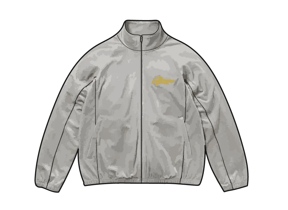 Supreme Velour Mesh Track Jacket "Silver"