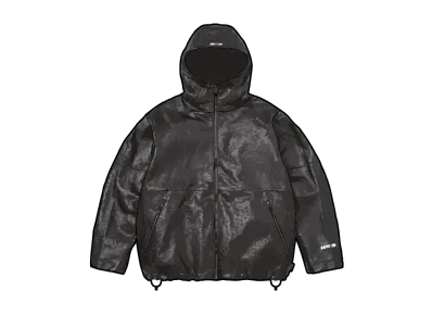 Supreme GORE-TEX Ostrich Embosssed Leather Jacket "Black"