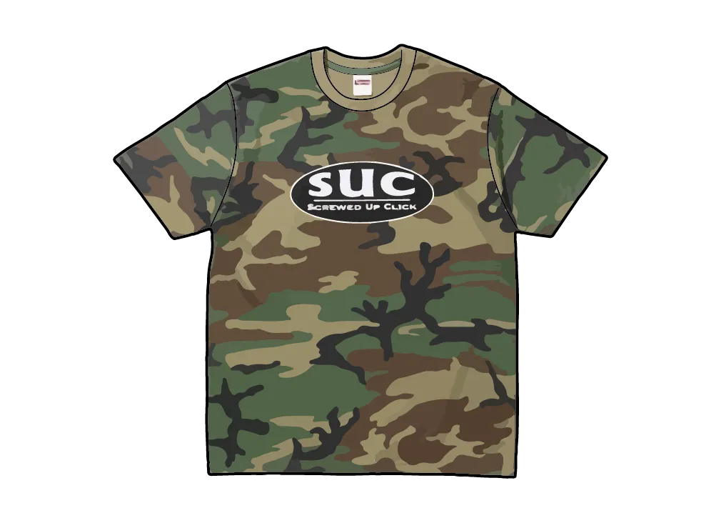 シュプリーム x DJスクリュー SUC Tシャツ "ウッドランドカモ"