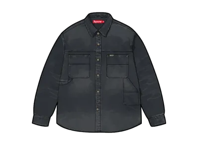 Supreme Worn Snap Painter Shirt "Black"