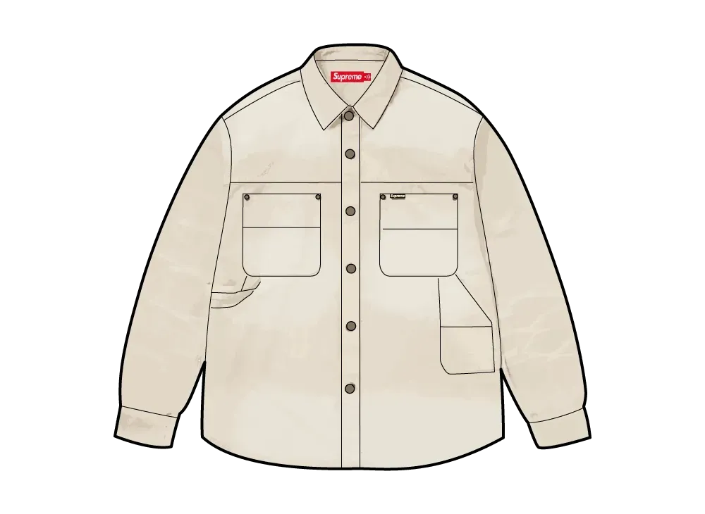 Supreme Worn Snap Painter Shirt "Natural"