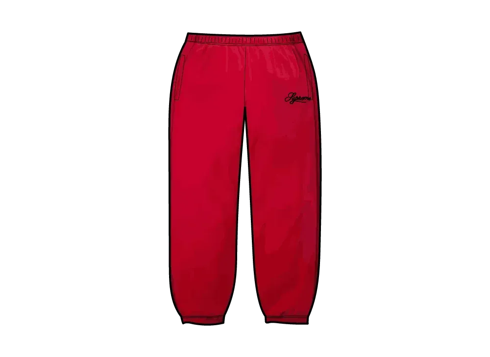 Supreme Velour Mesh Track Pant "Red"