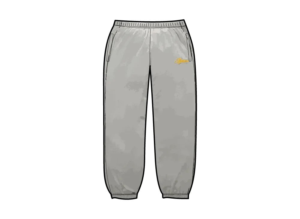 Supreme Velour Mesh Track Pant "Silver"