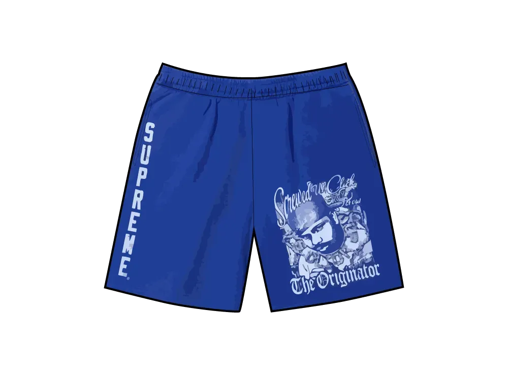Supreme x DJ Screw Sweatshort "Royal"