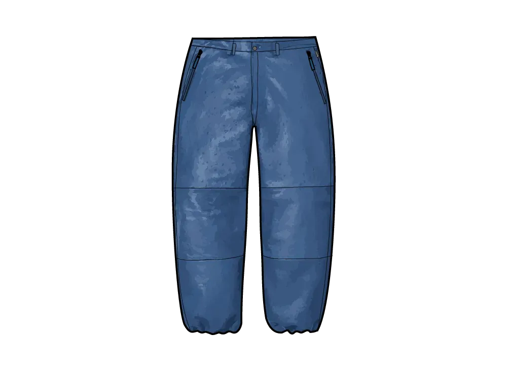 Supreme GORE-TEX Ostrich Embossed Leather Pant "Blue"