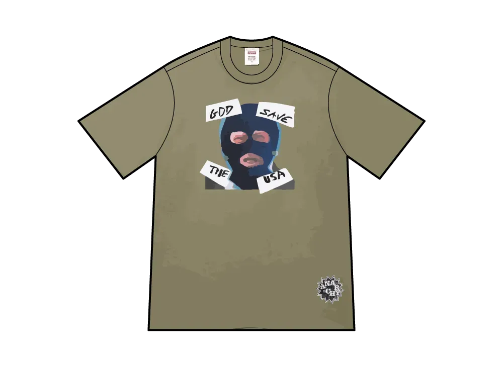Supreme God Save Us Tee "Light Olive"