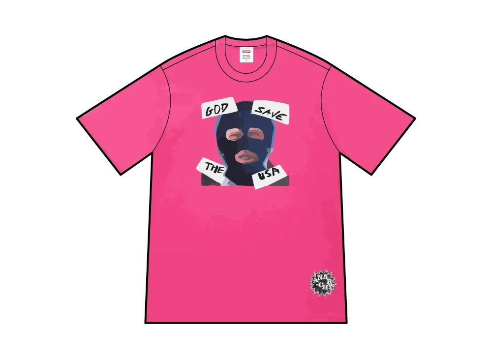 Supreme God Save Us Tee "Fuchsia"