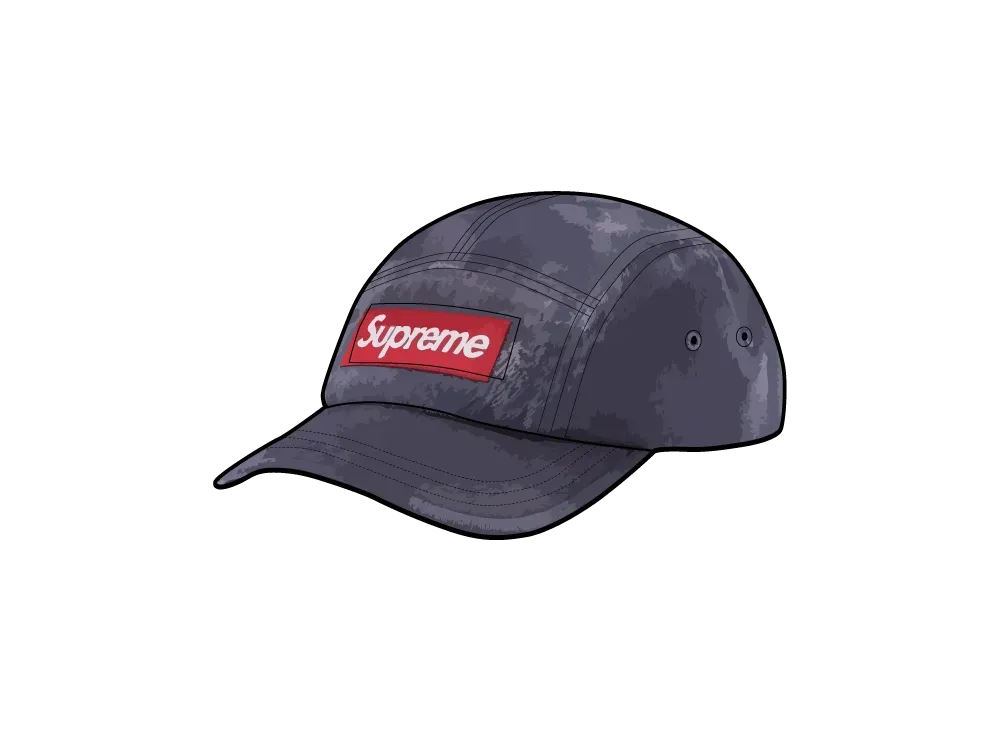 Supreme Overdyed Camp Cap "Navy"