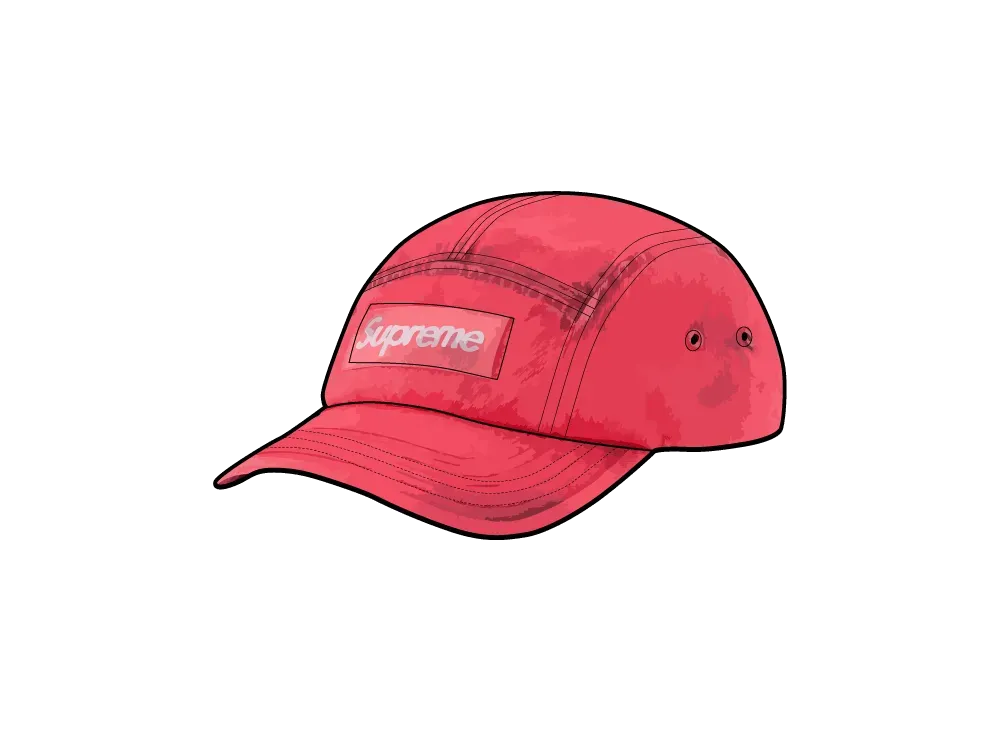 Supreme Overdyed Camp Cap "Red"