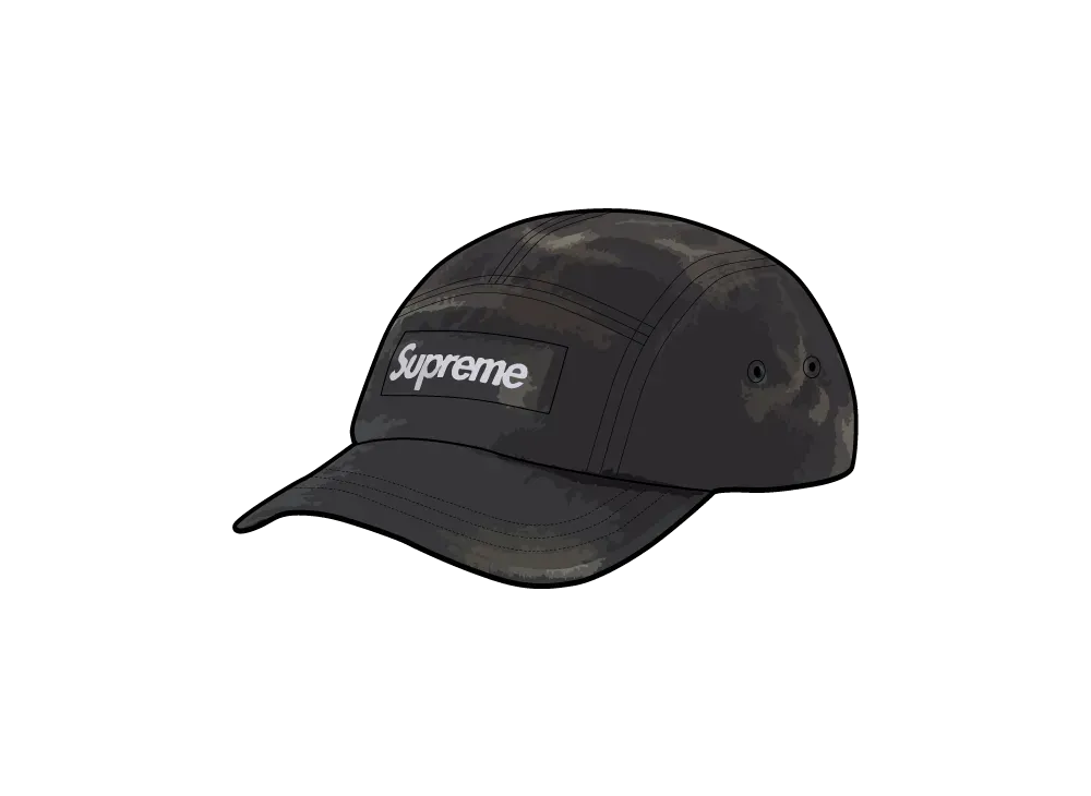 シュプリーム オーバーダイ キャンプキャップ "ブラック"
