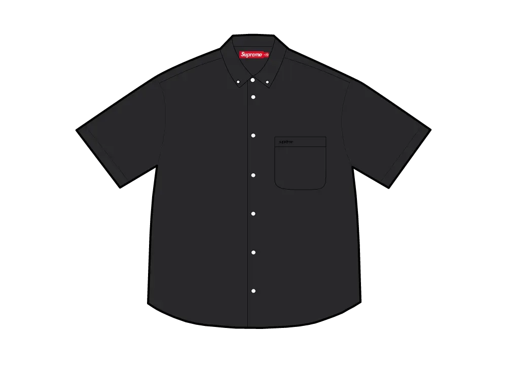 シュプリーム ルーズフィット オックスフォードショートスリーブシャツ "ブラック"