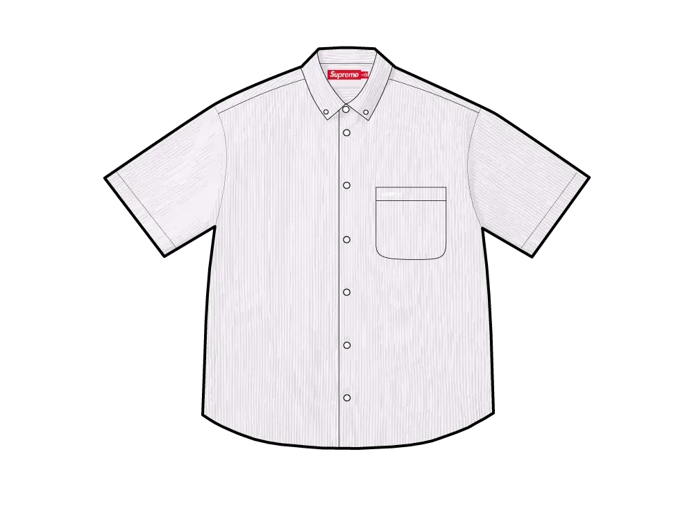 Supreme Loose Fit Oxford S/S Shirt "Stripe"