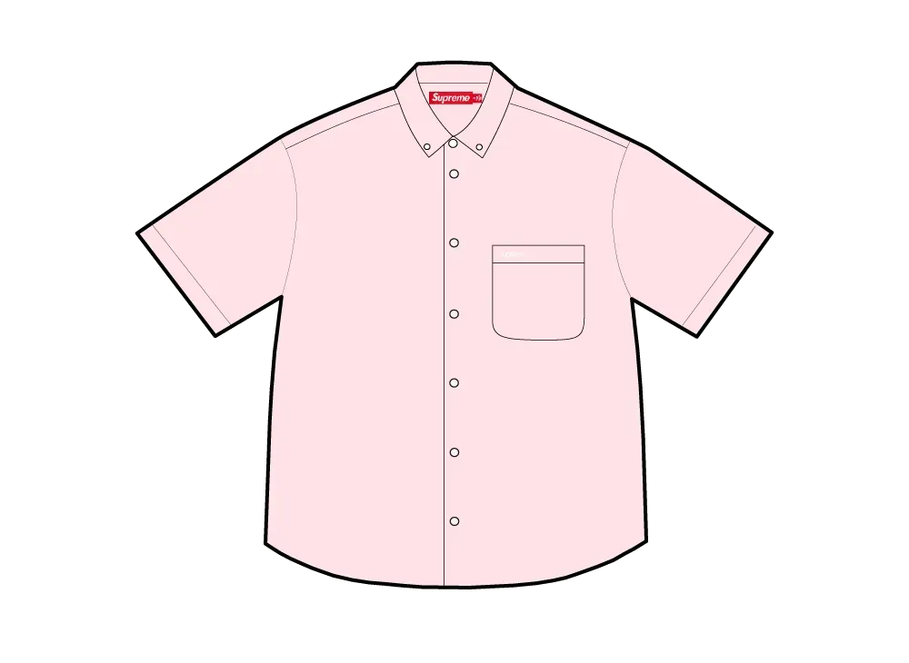 Supreme Loose Fit Oxford S/S Shirt "Pink"
