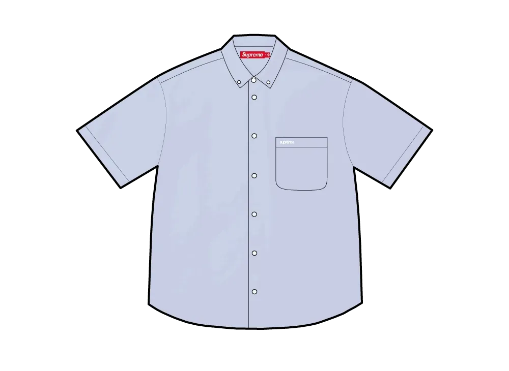 Supreme Loose Fit Oxford S/S Shirt "Light Blue"