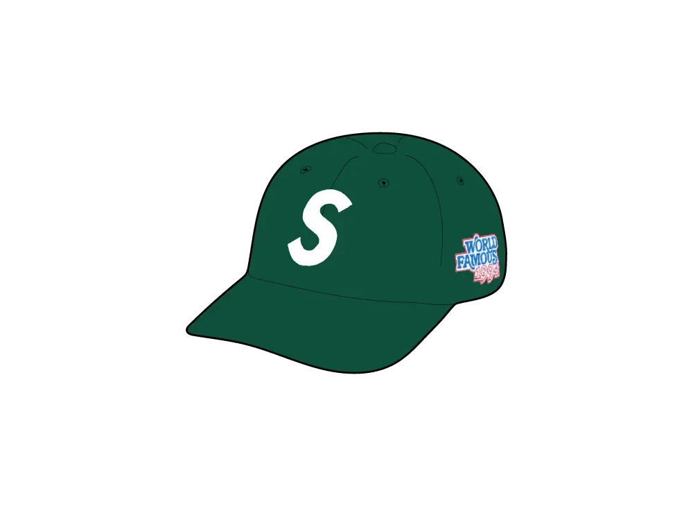 Supreme World Famous S Logo 6-Panel "Dark Green"