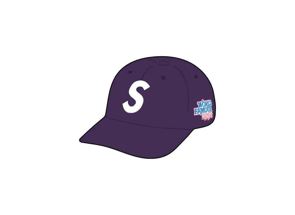 Supreme World Famous S Logo 6-Panel "Purple"