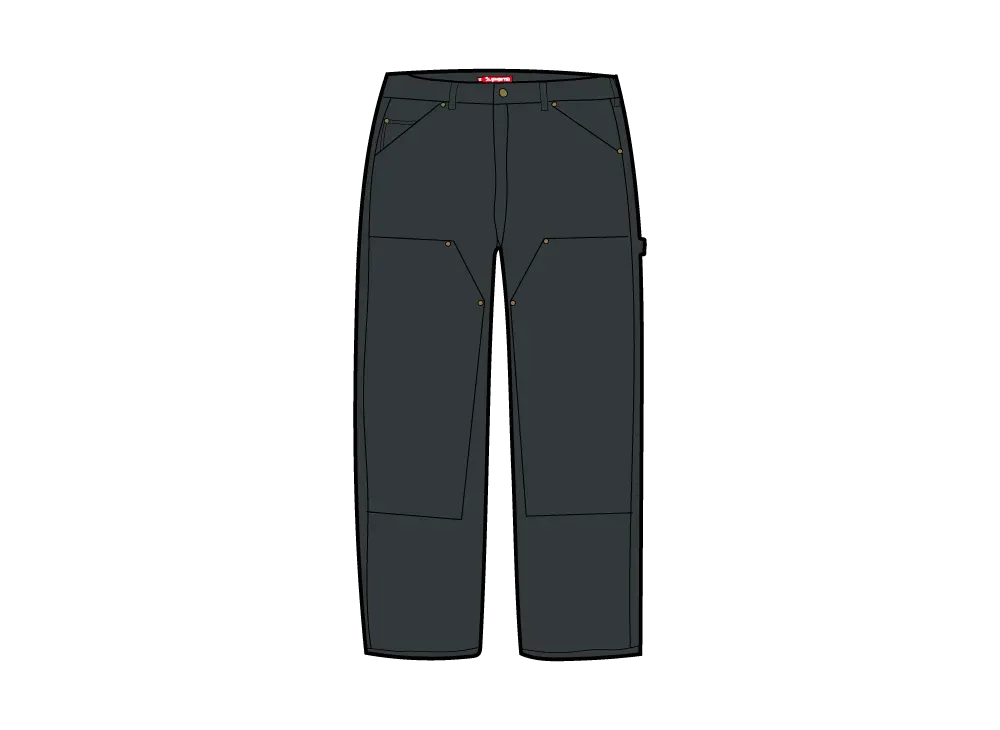 Supreme Worn Double Knee Painter Pant (26SS) "Black"