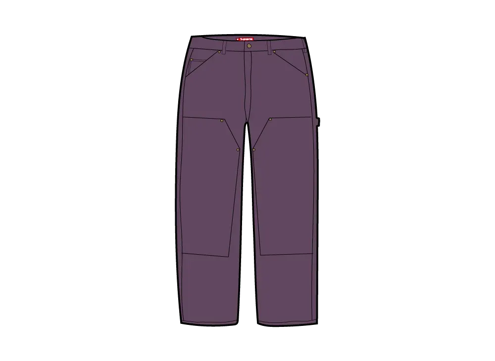Supreme Worn Double Knee Painter Pant (26SS) "Purple"