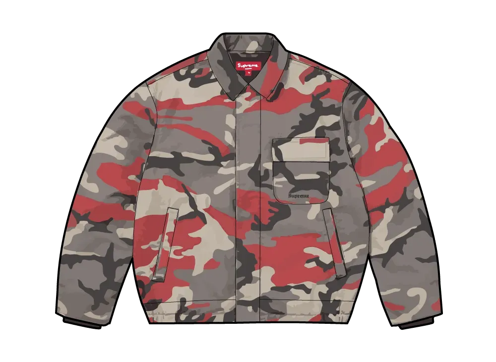Supreme Cordura Twill Utility Jacket "Red Camo"