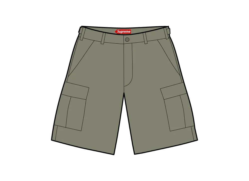 Supreme Cargo Short (26SS) "Olive"