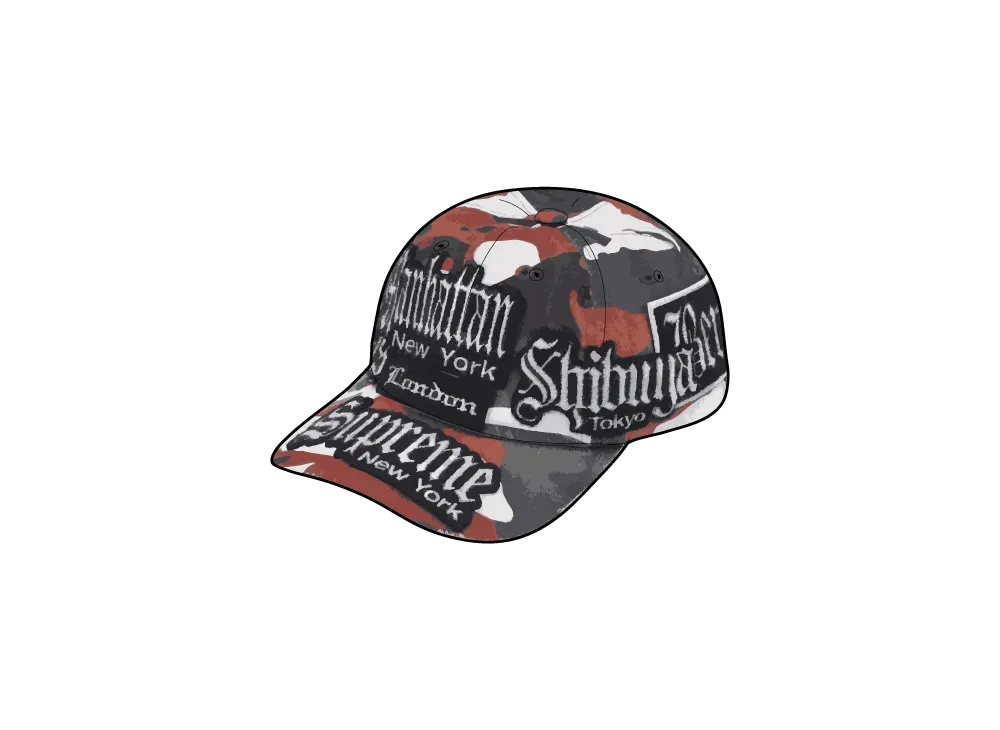 Supreme City Patches 6-Panel "Red Camo"