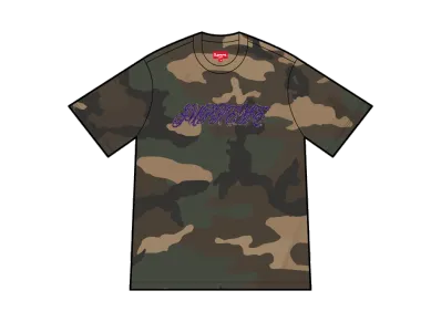 Supreme Raised Script S/S Top "Woodland Camo"
