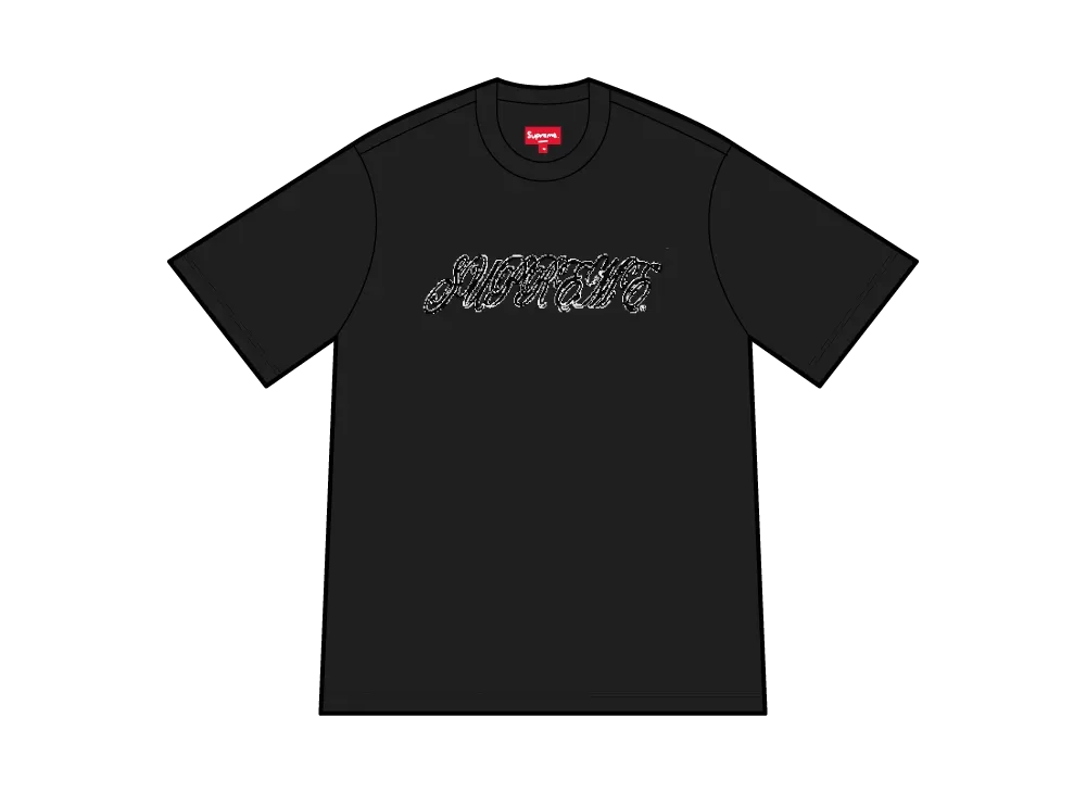 Supreme Raised Script S/S Top "Black"