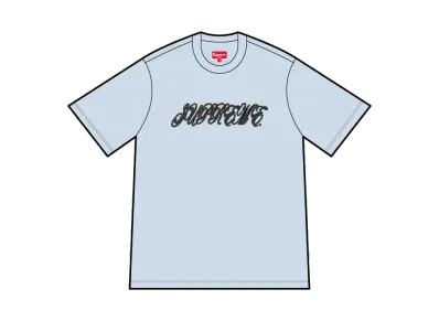 Supreme Raised Script S/S Top "Light Blue"