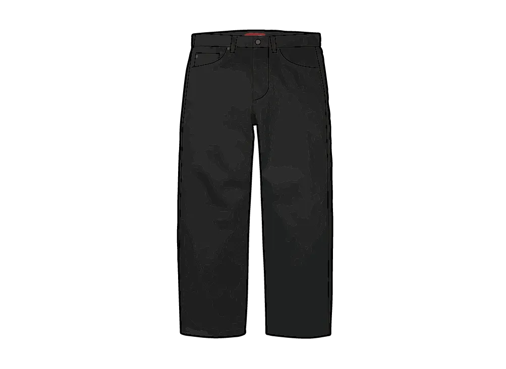 Supreme Rigid Loose Fit Selvedge Jean (26SS) "Rigid Black"