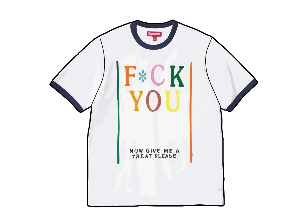 Supreme x Mike Kelley Ringer Tee "White"