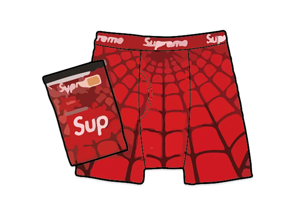 Supreme x Hanes Spider-Man Boxer Briefs (2 Pack) "Red"