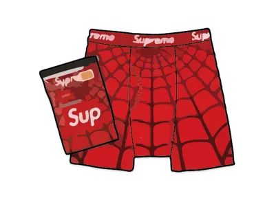 Supreme x Hanes Spider-Man Boxer Briefs (2 Pack) "Red"