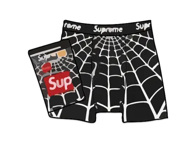 Supreme x Hanes Spider-Man Boxer Briefs (2 Pack) "Black"