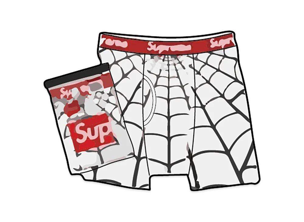 Supreme x Hanes Spider-Man Boxer Briefs (2 Pack) "White"